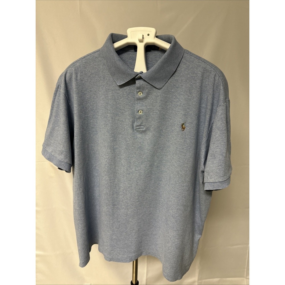 Polo Ralph Lauren Shirt Men's Sz 2XB/2TG Light Blue Cotton